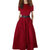 时尚赫本风酒红色连衣裙女2021新款夏装名媛气质长款收腰复古裙子(红色 XXXL)第5张高清大图