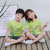 BEBEERU2020春夏款款儿童短袖韩版T恤32支休闲卡通男孩女孩上衣(150 红色)第4张高清大图