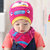 春季新款男女宝宝帽子 儿童帽子秋冬季 韩版婴儿棉布套头帽三角巾两件套装0-1-2岁(天蓝色)第3张高清大图
