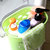 琳琅集 浴室手提式小号洗澡篮塑料镂空沐浴收纳篮收纳水果筐(小号绿色)第4张高清大图