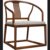 多美汇 中式会议椅 中式实木靠背椅 DMH-264SMY-7/长600*宽600*高850mm(图片色 默认)第5张高清大图