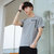 森雷司韩版男装夏装2019新款潮时尚短袖T恤(灰色 4XL)第3张高清大图