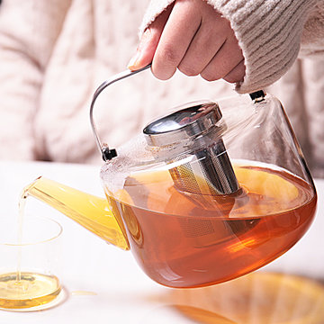 丹麦VIVA 小熊耐高温玻璃茶壶北欧简约泡茶壶1.2L 真快乐厨空间