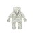 Oissie 奥伊西 0-2岁宝宝连帽夹棉连体衣婴儿冬季加厚爬服(80厘米（建议9-12个月） 米色小动物)第2张高清大图