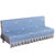 全盖沙发床罩可折叠防滑四季通用简易小型单人三人两用懒人沙发垫(纯色年代-蓝色(沙发垫） 长150*高140cm)第2张高清大图