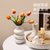 北欧ins风白色陶瓷花瓶插花艺术抽象客厅玄关餐桌家居装饰品摆件(素雅花瓶高款)第3张高清大图