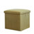 麻布收纳箱换鞋凳折叠凳沙发收纳箱储物箱(方形绿色PC6003)第3张高清大图