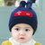 秋冬宝宝帽男童小孩棉胎帽0-3-6-12个月女童婴儿帽子新生儿帽子春(天蓝色)第2张高清大图