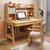 实木书桌书架组合一体简约电脑桌家用卧室学生写字桌儿童学习桌子(2002#书桌0.8米单桌)第2张高清大图