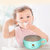 开优米 注水保温碗 婴幼儿吸盘碗勺套装辅食碗5件套(紫色)第3张高清大图