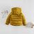 小马蒙奇18冬款男女宝宝纯色连帽加厚保暖棉衣(120 黄色)第4张高清大图