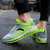 安踏跑步鞋男士全掌气垫运动鞋革面跑鞋(91615525-2浅灰/荧光绿/安踏白/黑 39美码6.5)第3张高清大图