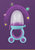 婴儿硅胶水果辅食器咬咬乐牙胶儿童宝宝果蔬奶嘴袋玩具磨牙棒神器(蓝紫色)第4张高清大图