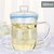 物生物蘑菇杯茶杯韩版创意潮流透明玻璃杯带把便携花茶泡茶办公杯380ML /420ML/500ML(绿色)第3张高清大图