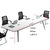 喜百灵XBL-HYZ001会议桌长桌简约现代小型板式培训桌长方形办公桌(灰白)第5张高清大图