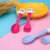 抖音同款米老鼠手掌勺子叉子儿童宝宝训练辅食卡通餐具叉勺套装(米色)第5张高清大图