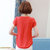 VEGININA 韩版新款潮百搭显瘦短袖雪纺衫 9592(西瓜红 3XL)第3张高清大图