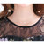 VEGININA 印花中长款喇叭袖蕾丝拼接连衣裙 9760(图片色 S)第4张高清大图