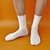 5双日系韩版纯色长袜子男女学生运动中筒袜学院风简约百搭网红(白色五双WX09)第5张高清大图