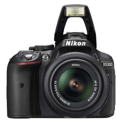 尼康（Nikon） D5300 单反套机（AF-P DX 尼克尔 18-55mm f/3.5-5.6G VR）黑色