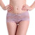 新款中腰大码女士内裤透气性感蕾丝收腹莫代尔女三角裤四条装(自主下单，备注颜色 M（1.8-2.0尺）)第7张高清大图
