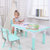 圆儿乐儿童桌椅套装塑料宝宝书桌幼儿园学习桌子椅子游戏桌画画桌(新薄荷绿-1-1旋转 默认版本)第5张高清大图