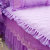 欧佩丹韩式公主风蕾丝边夹棉床裙单件防滑床垫保护套1.5m1.8米单双人席梦思加厚床罩(紫色)第4张高清大图