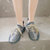 ins情侣款韩版飞织女鞋2022新款夏季学生透气跑步运动鞋男健身(牛仔蓝（女） 42)第3张高清大图