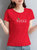 纯棉短袖t恤女2021年新款夏季女装2022短款上衣莫代尔白色半袖t桖(红色 M)第4张高清大图