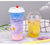 一次性塑料奶茶杯 U型网红脏脏茶胖胖杯创意水果饮料杯带盖子包邮(白色)第3张高清大图