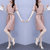 亿梦诗 2021年夏季新款洋气时尚中长款女人味系带收腰显瘦裙子ET1223(粉红色 XXL)第2张高清大图
