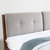 A家家具 北欧实木床1.5米简约现代主卧软包布艺靠背双人床1.8米(1.8*2米框架床（胡桃木色） 床+床垫)第3张高清大图