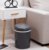 感应式智能垃圾桶家用客厅卧室卫生间厨房创意自动垃圾桶大号带盖 大号-黑灰色JMQ-238第5张高清大图