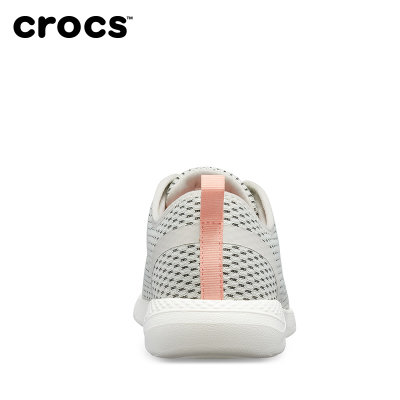 Crocs女鞋 秋季LiteRide酷网运动鞋透气休闲鞋镂空系带鞋|205726(白色 38)