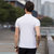 稻草人2017夏季新款男士立领纯色修身型男时尚短袖T恤B3(白色 XL)第2张高清大图