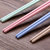 （4-20双装 ）小麦秸秆筷子防滑防霉 家庭装日式家用餐厅创意环保(筷子（20双装）四色)第2张高清大图