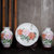 景德镇陶瓷器三件套小花瓶现代中式客厅电视柜插花工艺品装饰摆件(富贵牡丹)第3张高清大图