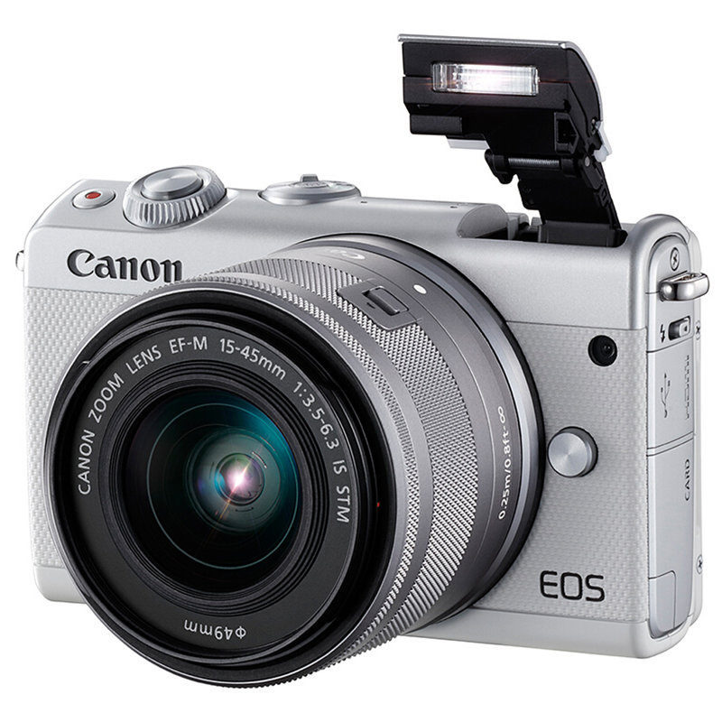 佳能(Canon) EOS M100（EF-M 15-45mm f/3.5-6.3 IS STM）数码套装白
